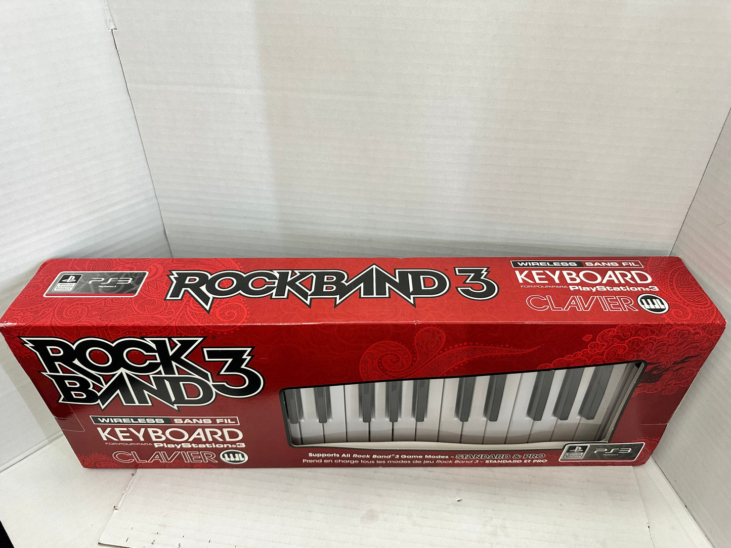 PS3 PlayStation 3 RockBand 3 Music Keyboard w/ Dongle & Strap NEW SEALED NO GAME