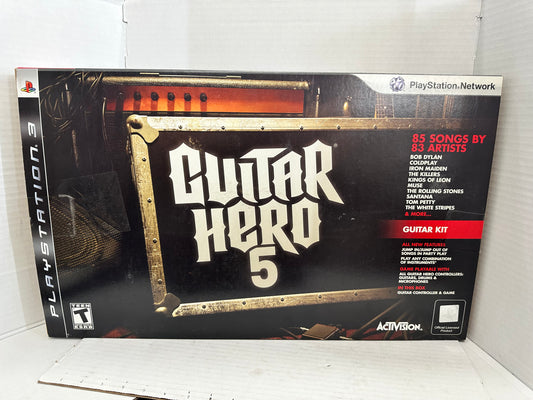 Guitar Hero 5 Band Hero PS3 Red Wireless Guitar Controller Dongle Strap Game