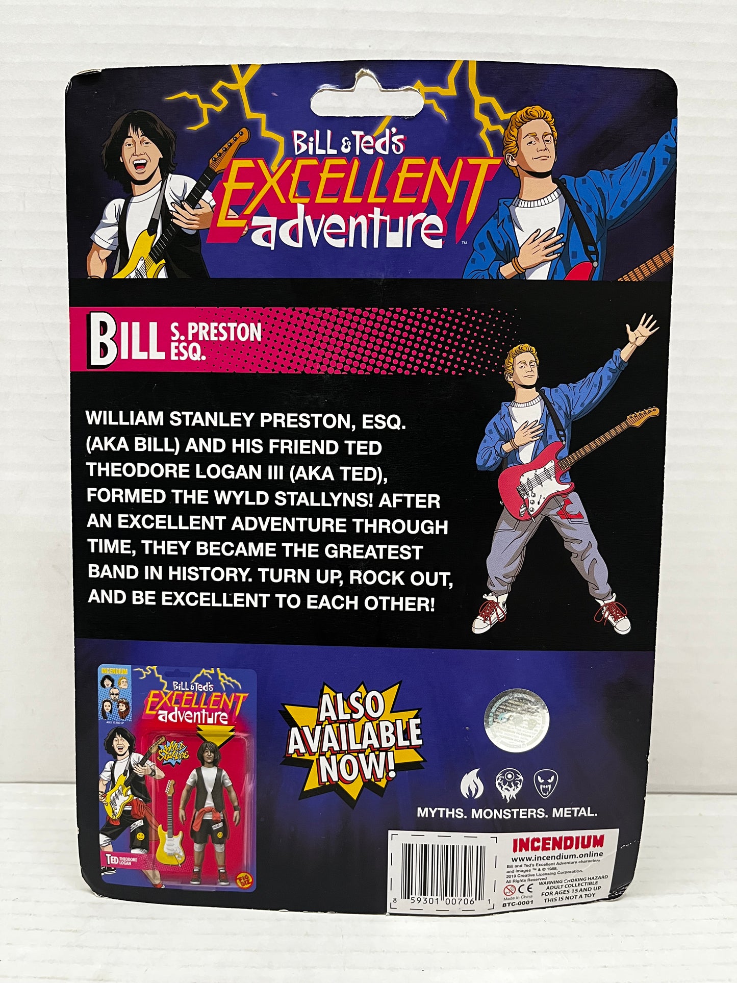 Incendium  Bill and Ted’s Excellent Adventure BILL S PRESTON Figure NEW 2019