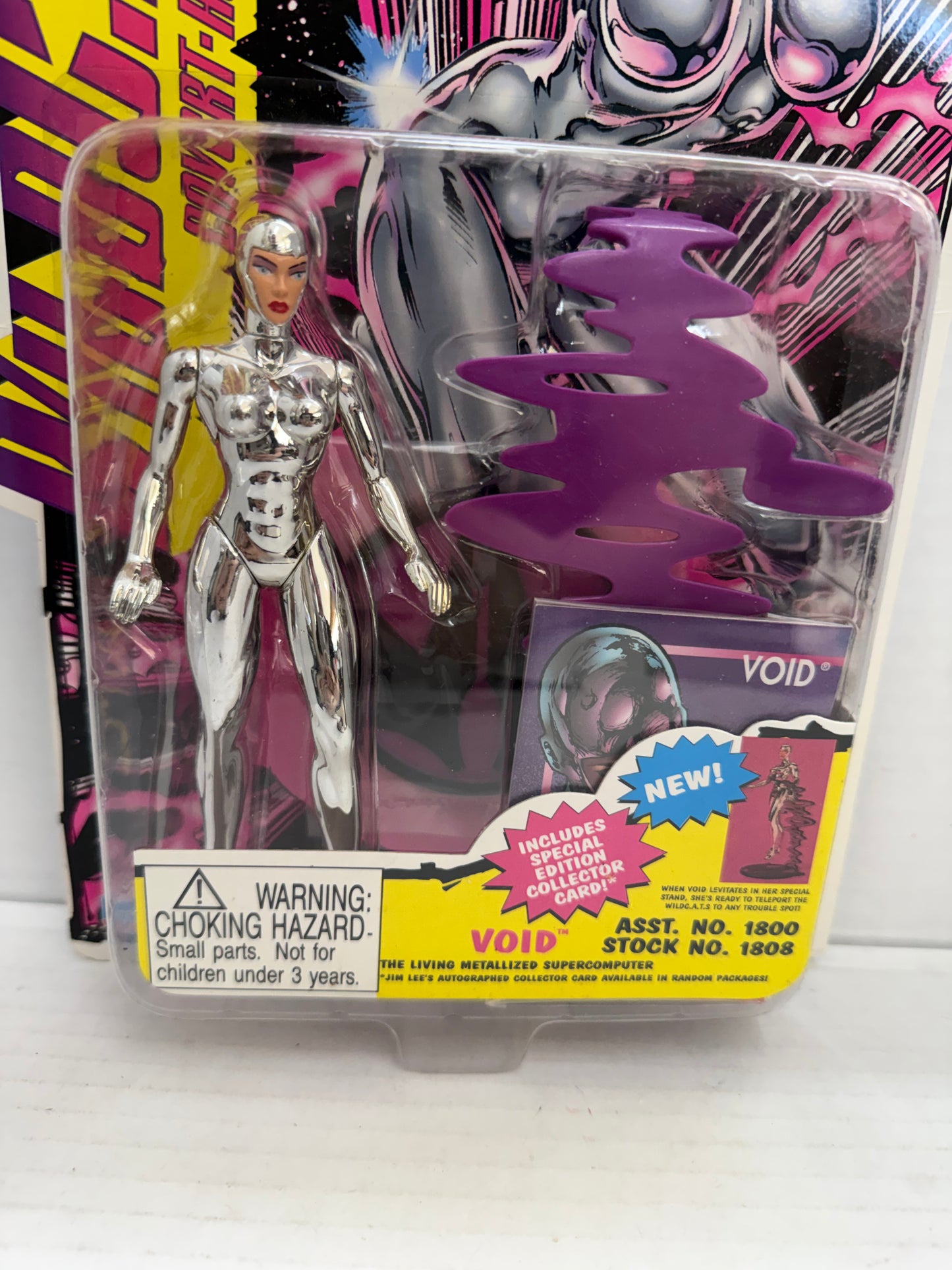 1995 Playmates Jim Lee's Wild C.A.T.S Void Action Figure With Collector Card-NEW