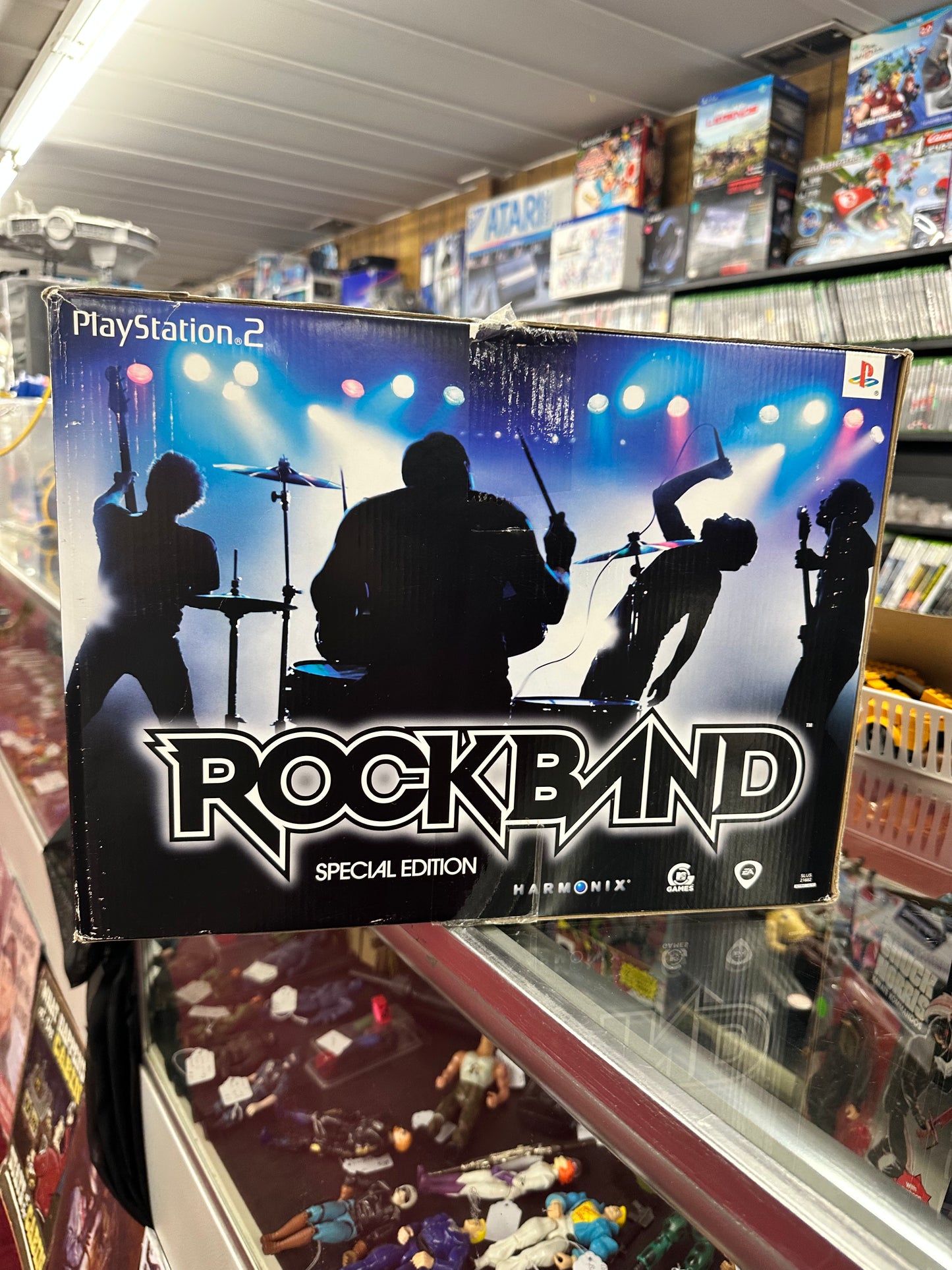 NEW & SEALED PS2 Rock Band Special Edition Bundle Guitar, Drums, Game & Mic