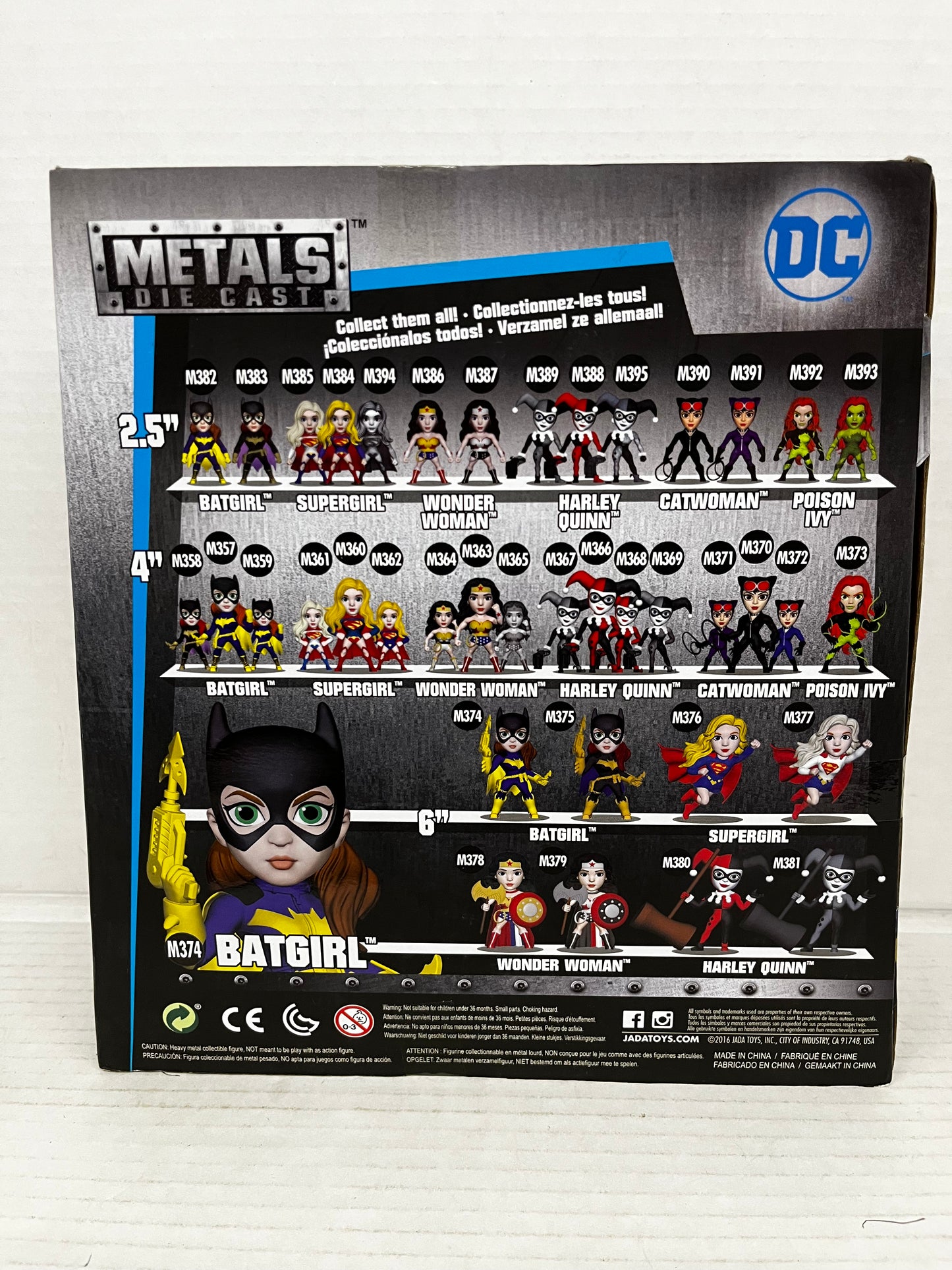 Jada Toys DC METALS Die-cast BATGIRL 6" Figure w/7 Parts M374