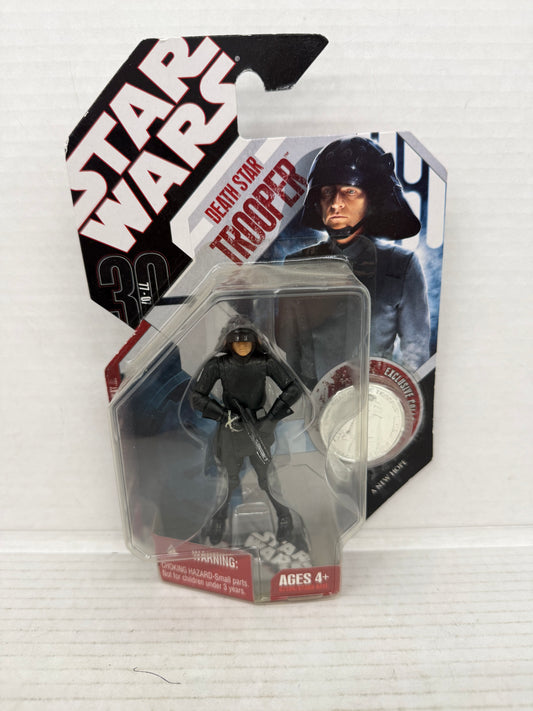Star Wars 30th Anniversary Death Star Trooper 2007 Hasbro Figure w/ coin MOSC