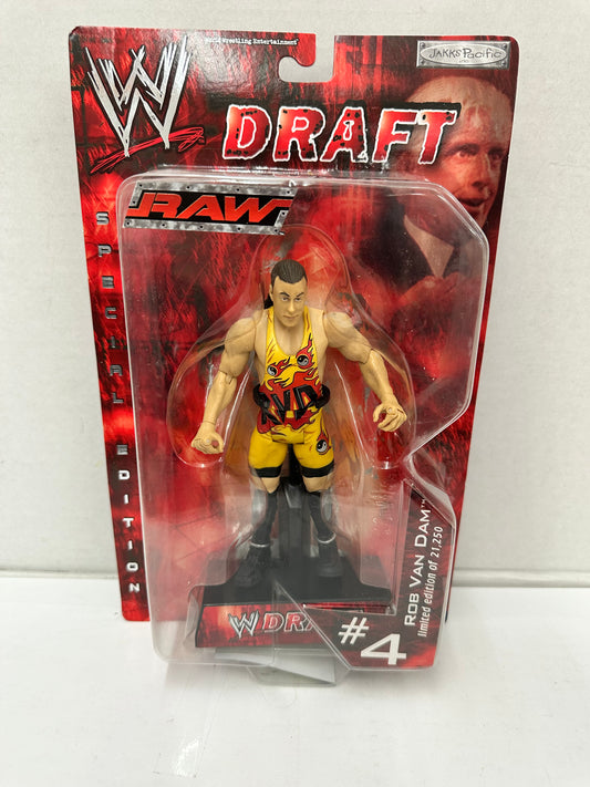 WWE Draft RAW ROB VAN DAM #4 Limited Edition Action Figure ECW WWF TNA Jakks New