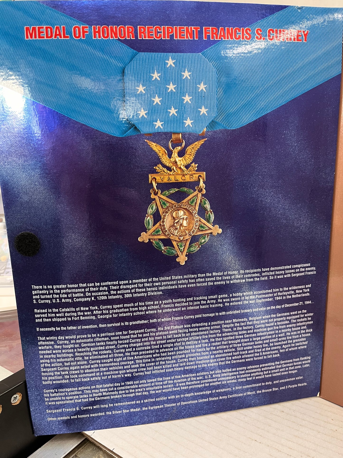 Kenner G.I. Joe Francis S. Currey Medal of Honor Action Figure