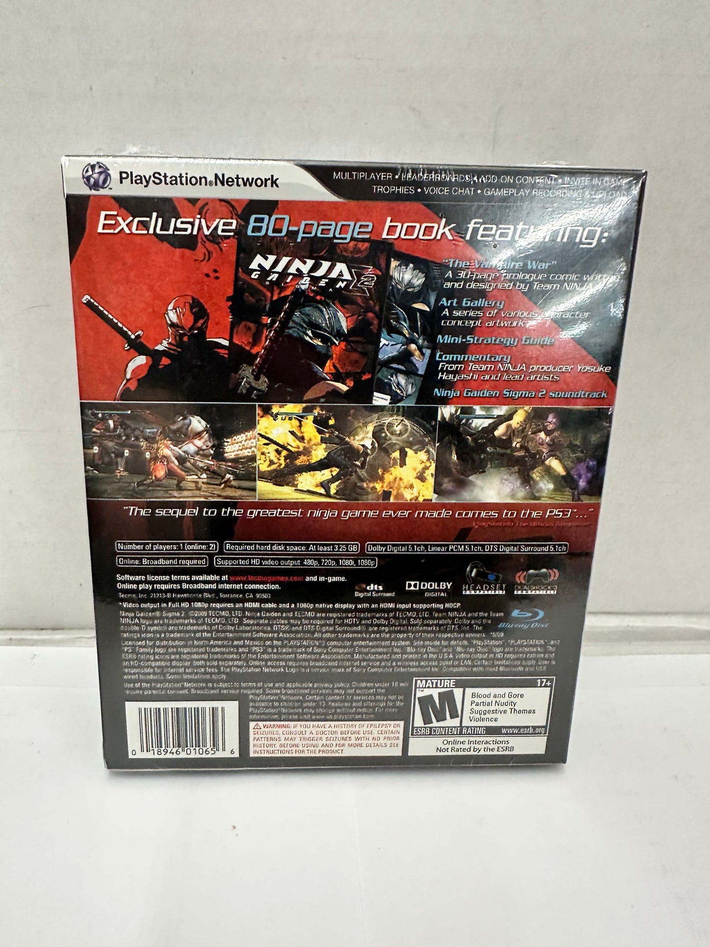 Ninja Gaiden Sigma 2: Collector's Edition (Sony PlayStation 3, 2009)