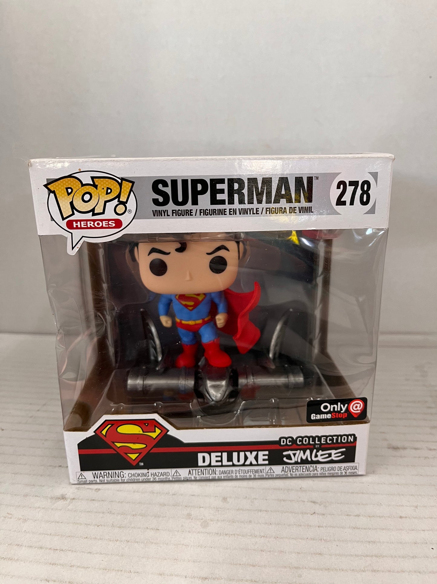 Funko Pop! Deluxe: DC Universe - Superman  GameStop #278 Box Damage