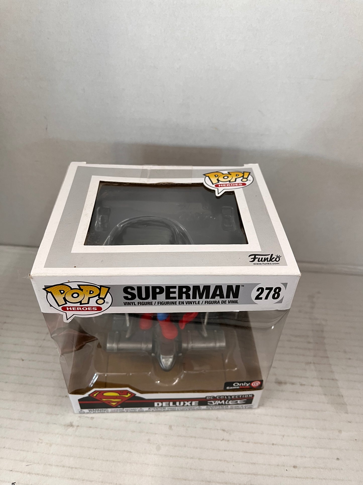Funko Pop! Deluxe: DC Universe - Superman  GameStop #278 Box Damage