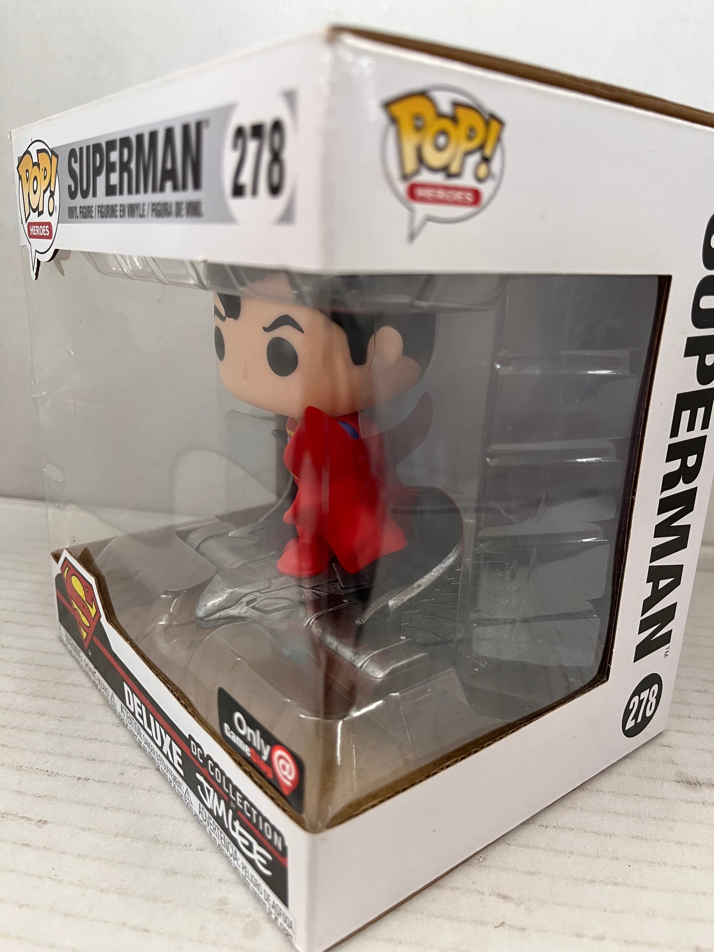 Funko Pop! Deluxe: DC Universe - Superman  GameStop #278 Box Damage