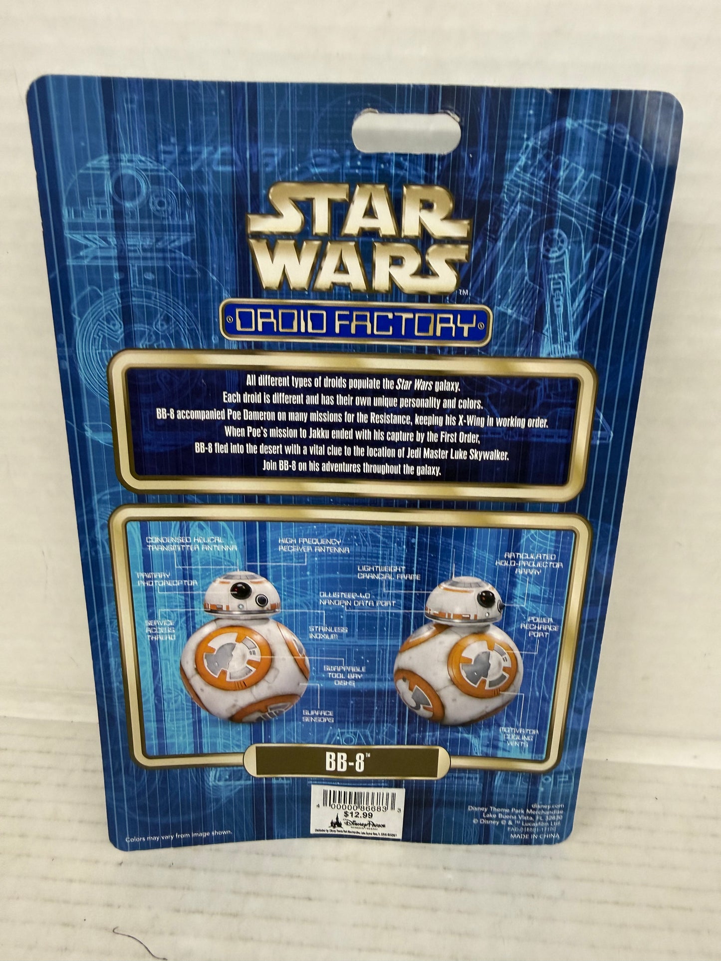 Disney Parks  Star Wars Force Awakens BB-8 Droid Factory Brand New