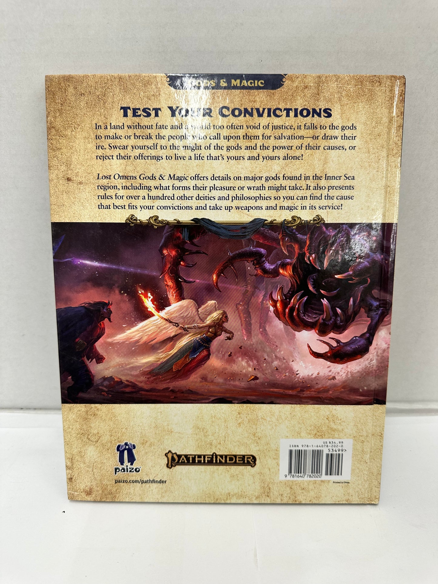 Pathfinder 2nd Edition LOST OMENS: GODS & MAGIC Hardcover Book
