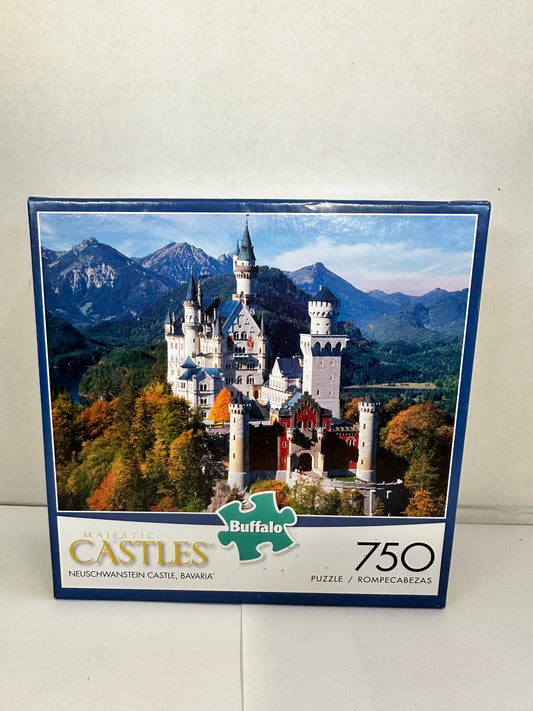 Majestic Castles Neuschwanstein Castle 750 Piece Puzzle | Buffalo | Complete