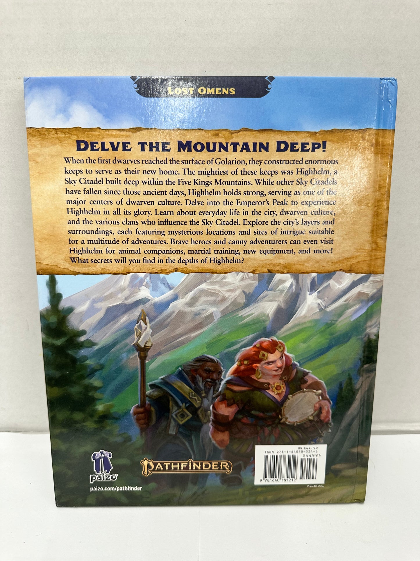Pathfinder Lost Omens Highhelm Second Edition - Hardcover