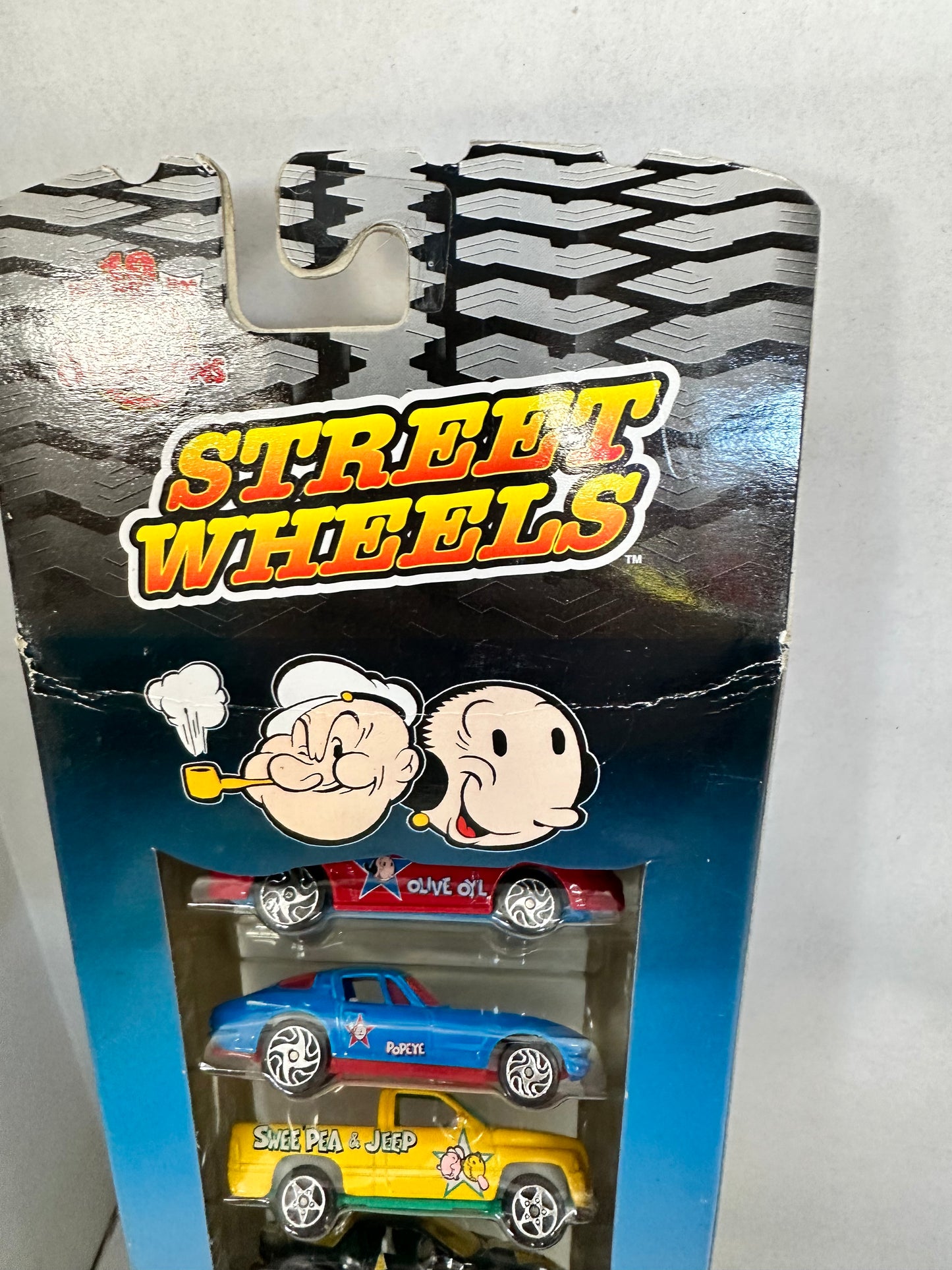 RACING CHAMPIONS STREET WHEELS Diecast 5 Pack Box (1999) -- Popeye