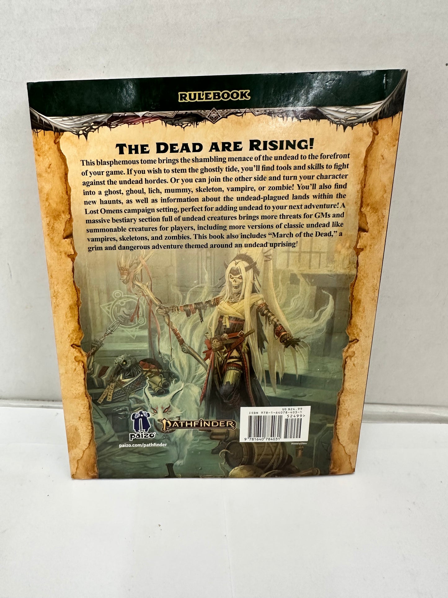 Paizo Pathfinder Second Edition Book of the Dead (Pocket Ed)