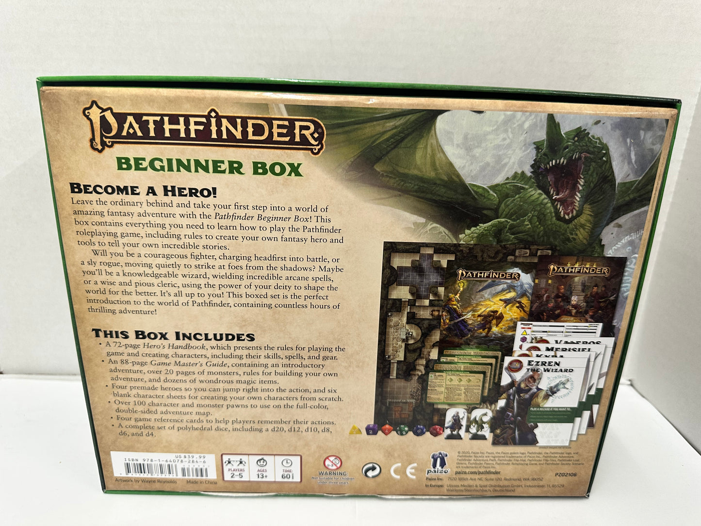 Pathfinder Beginner Box Second Edition Open Box Not Complete