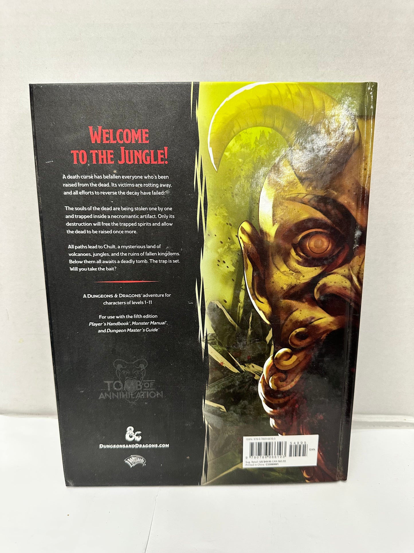Dungeons & Dragons Tomb of Annihilation Hardcover Book W/ Poster