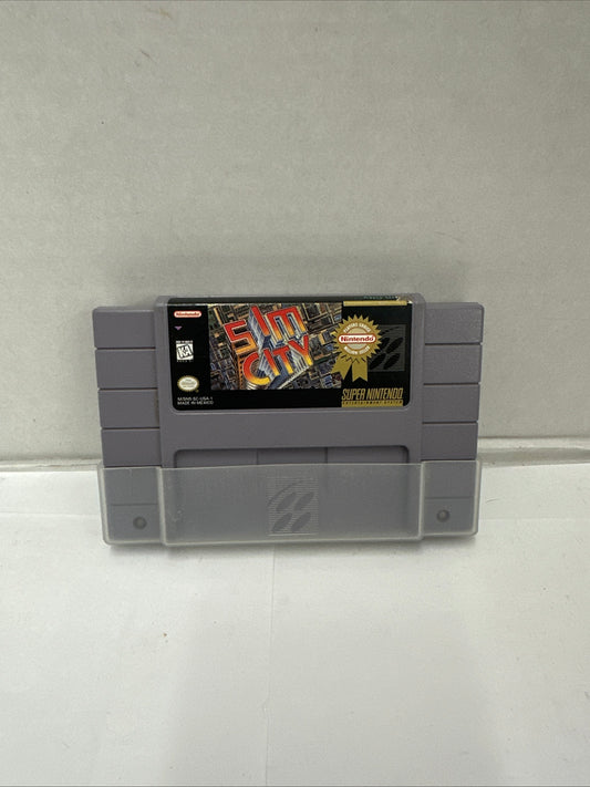 SimCity Player's Choice Edition Super Nintendo SNES Video Game Tested