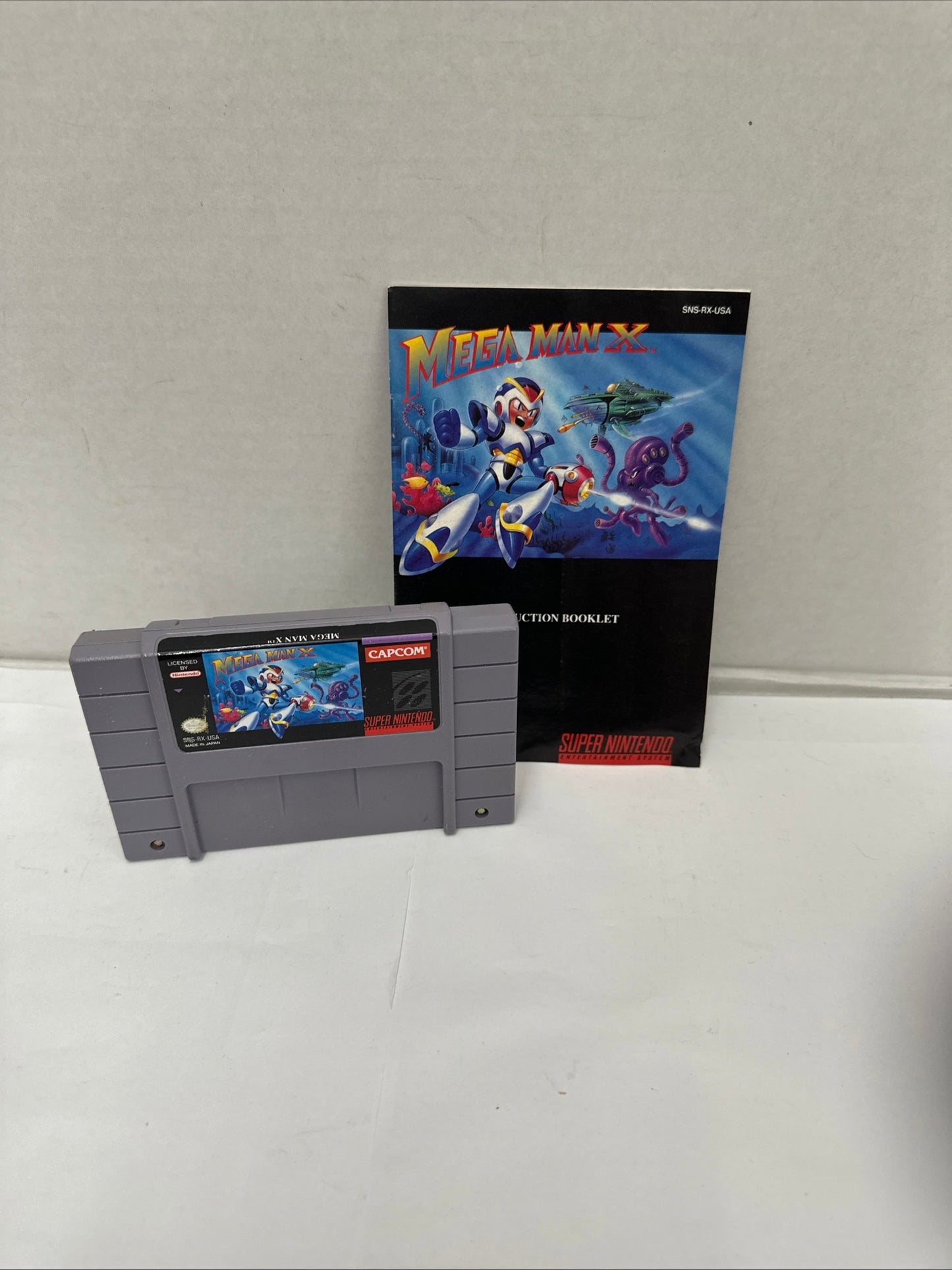 Mega Man X (Super Nintendo SNES, 1994) w/ Manual Tested And Working