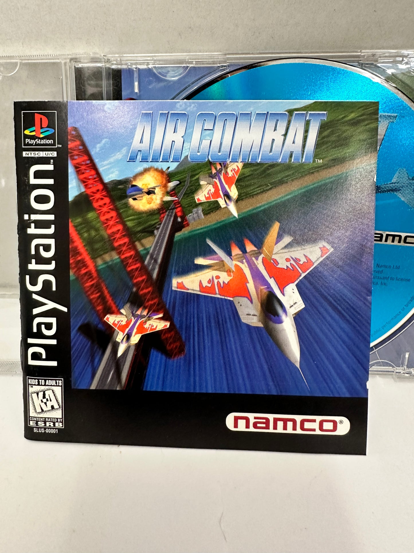 Air Combat (Sony PlayStation 1, 1995) Black Label CIB Tested