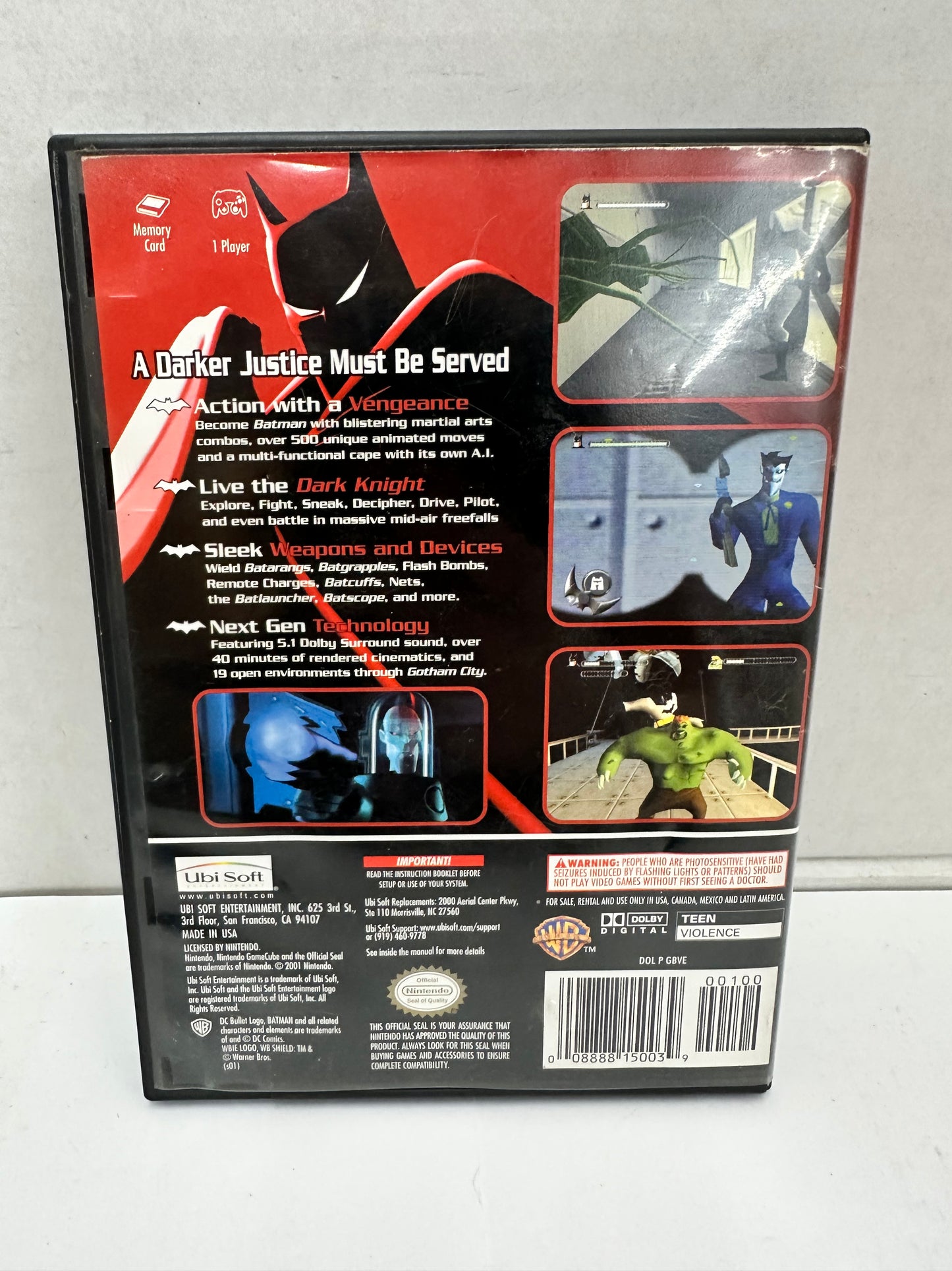 Batman: Vengeance (Nintendo GameCube, 2001) Tested