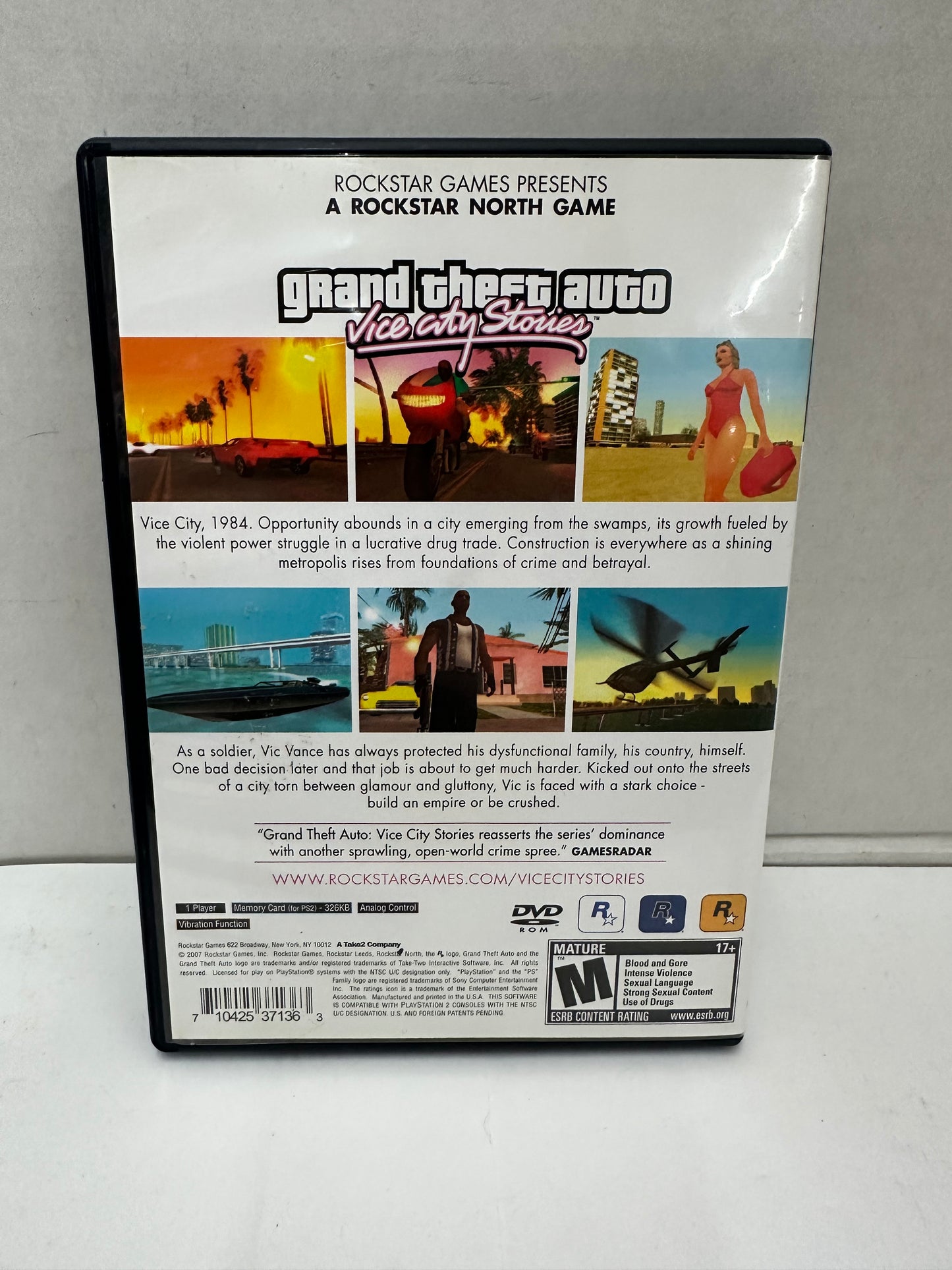 Grand Theft Auto: Vice City Stories Sony PlayStation 2 PS2 Case And Disc Only