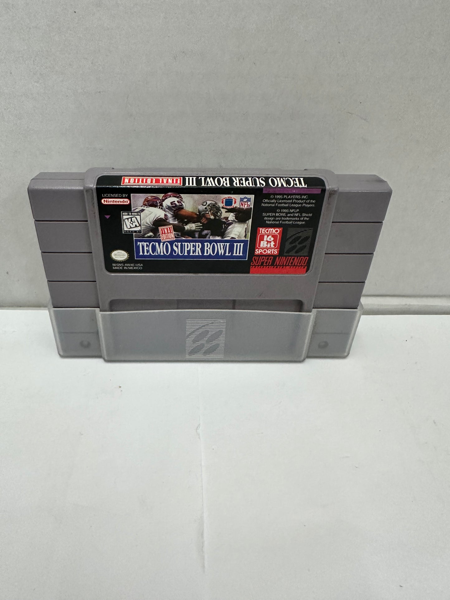 Tecmo Super Bowl III 3 (Super Nintendo SNES, 1995) Cartridge And Manual