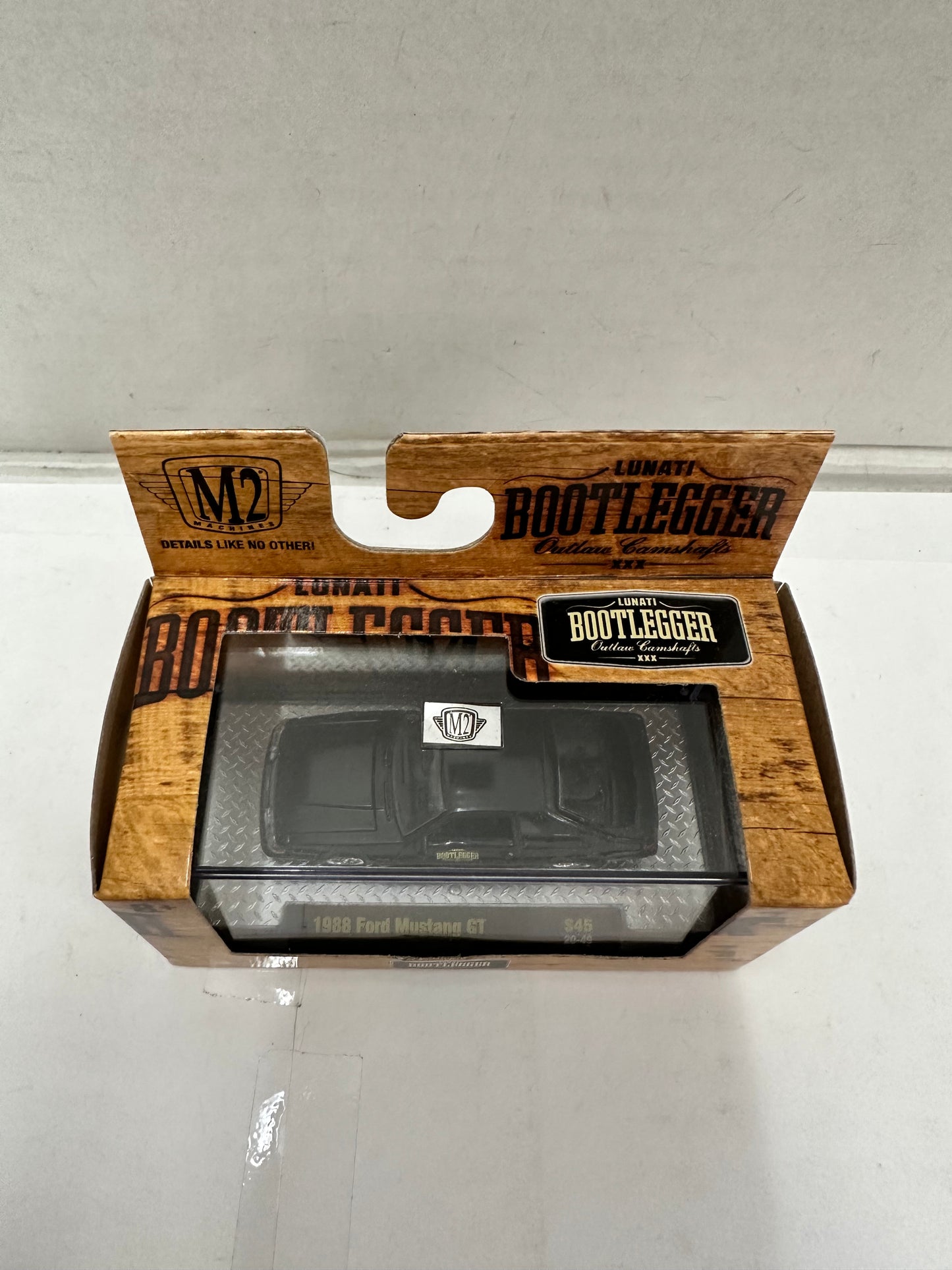 M2 Machines Bootlegger Lunati 1988 Ford Mustang GT 1:64 Black Diecast