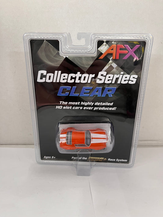 AFX Collector Series Clear 70 Chevy Camaro SS 396 Orange/White HO Slot Car