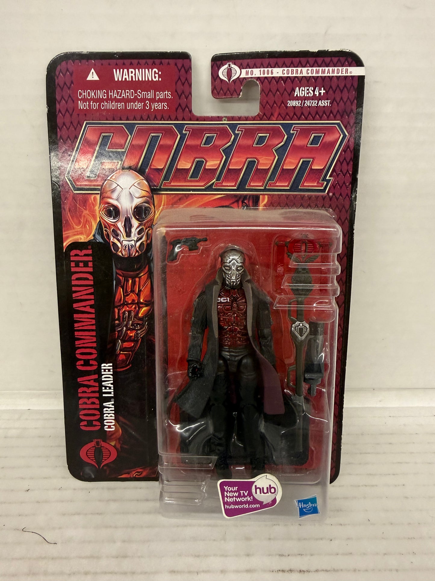 Sun Faded - G.I. Joe Pursuit of Cobra Leader COBRA COMMANDER 1066 Hasbro New Factory Sealed