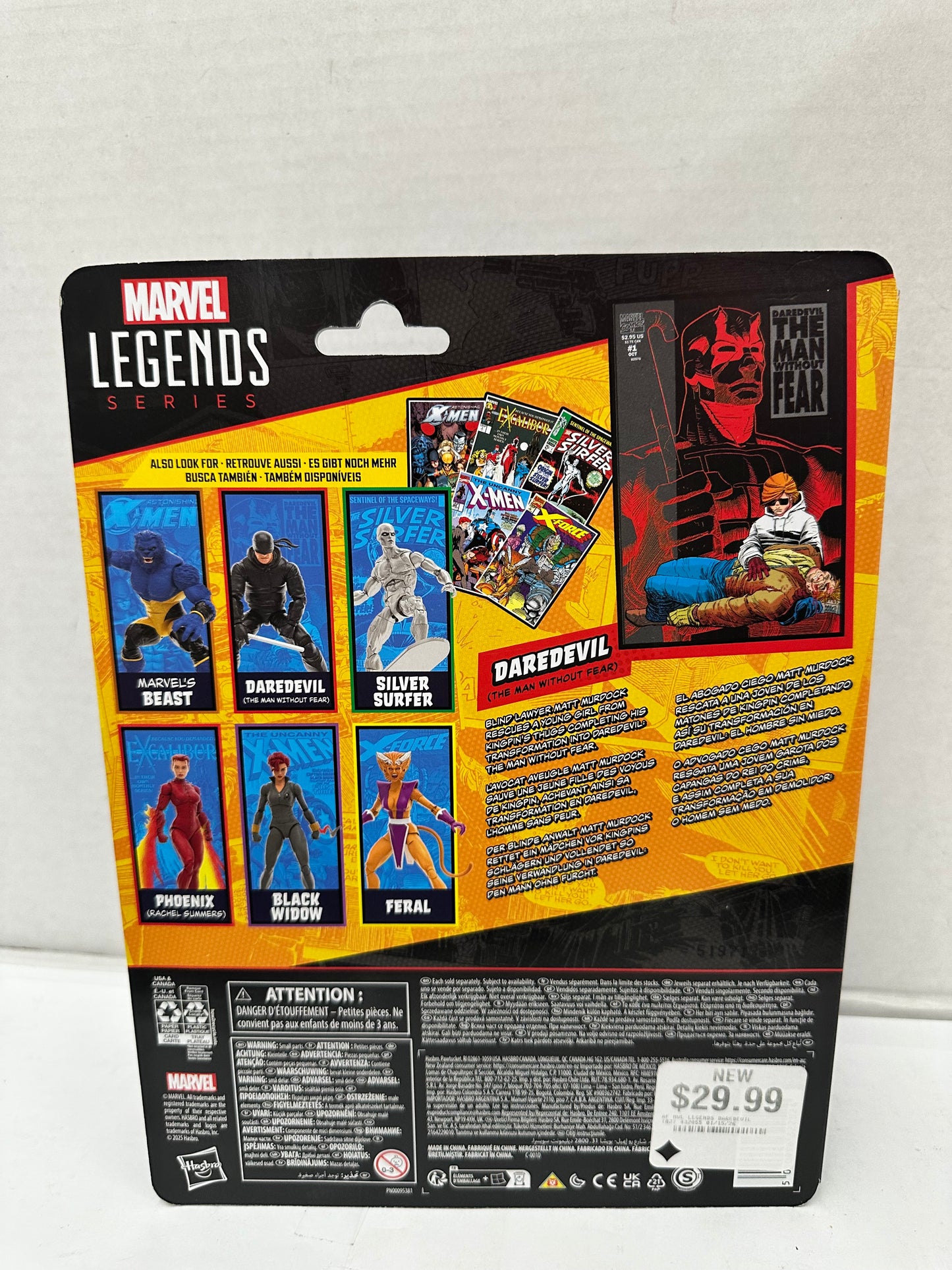 Marvel Legends Comic 6'' DAREDEVIL (Man Without Fear) #1 Figure Hasbro