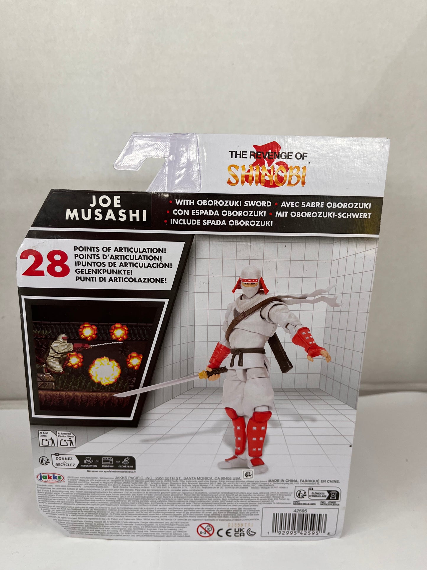 SEGA Revenge of Shinobi Joe Musashi with Sword 4" Jakks Action Figure