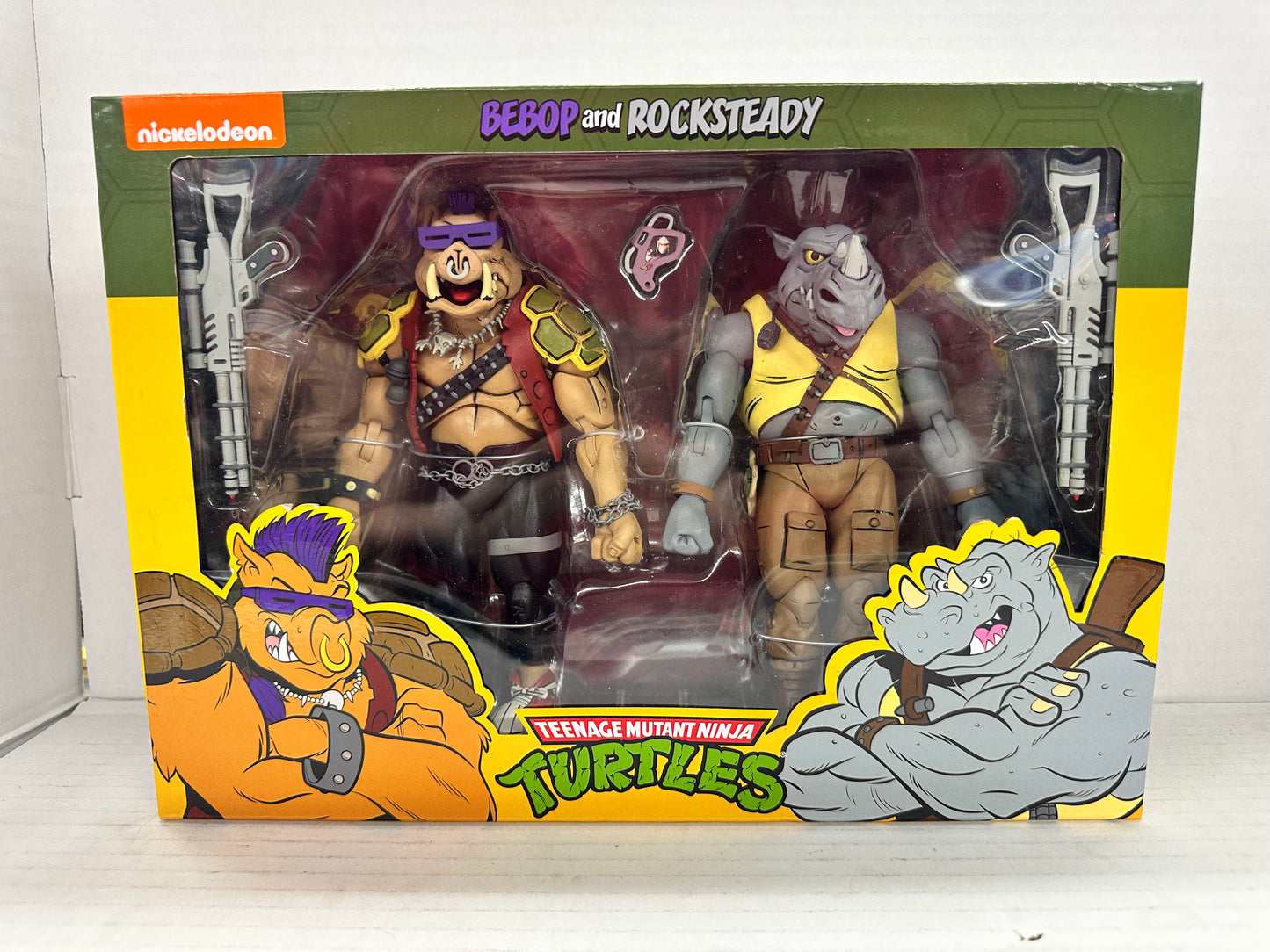 NECA TMNT Teenage Mutant Ninja Turtles Bebop and Rocksteady Action Figure 2 Pack