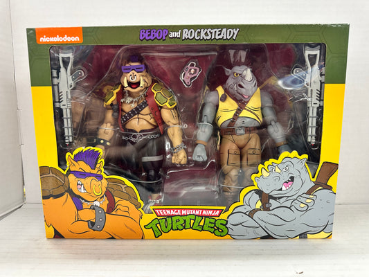 NECA TMNT Teenage Mutant Ninja Turtles Bebop and Rocksteady Action Figure 2 Pack