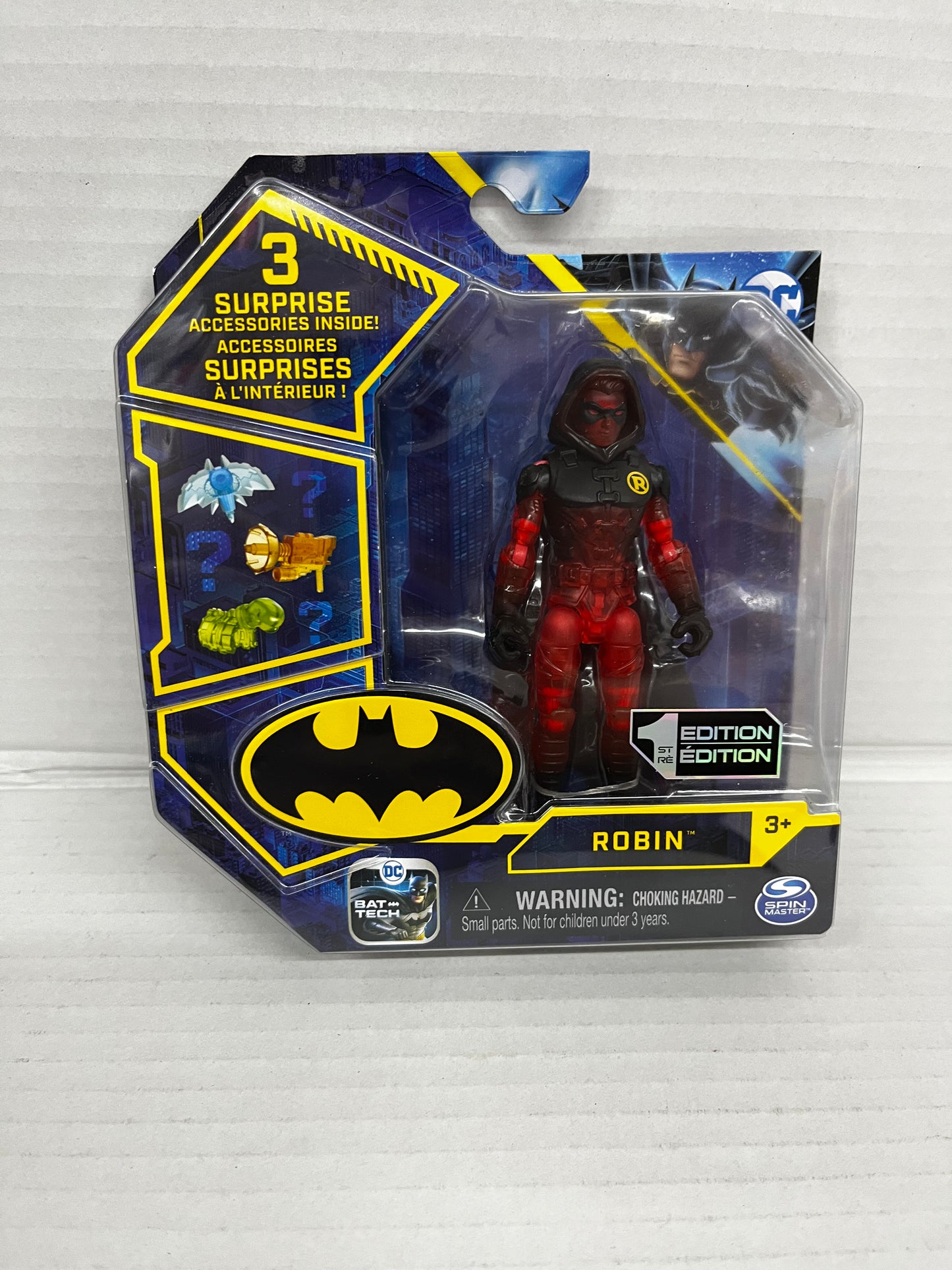 DC Batman Spin Master 2021 Robin SUPER RARE Translucent Red CHASE 3.75"FIGURE