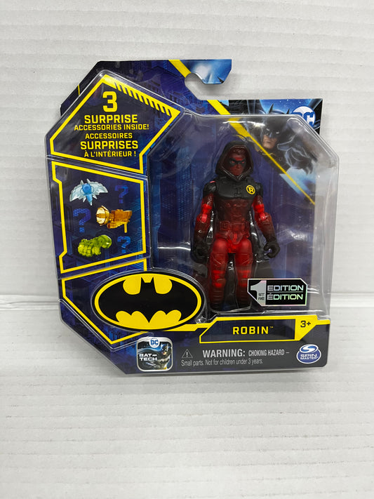 DC Batman Spin Master 2021 Robin SUPER RARE Translucent Red CHASE 3.75"FIGURE