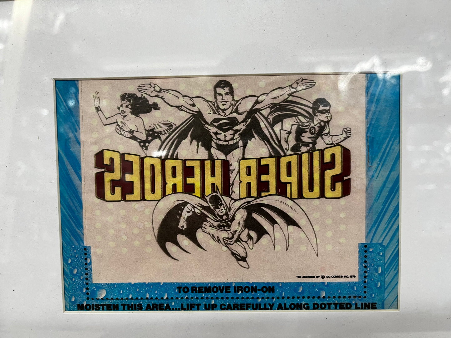 Vintage POST Cereal Box Iron-On - SUPER HEROES from 1979 Frames