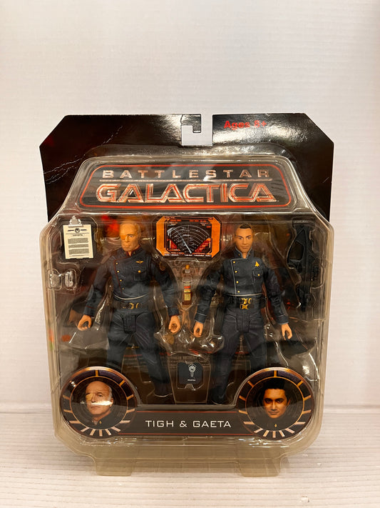 Battlestar Galactica Two Pack Figurines Of Tigh And Gaeta