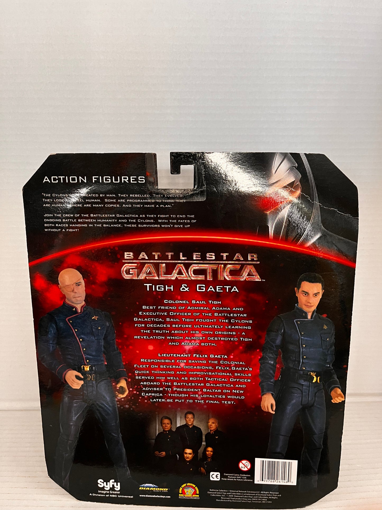 Battlestar Galactica Two Pack Figurines Of Tigh And Gaeta