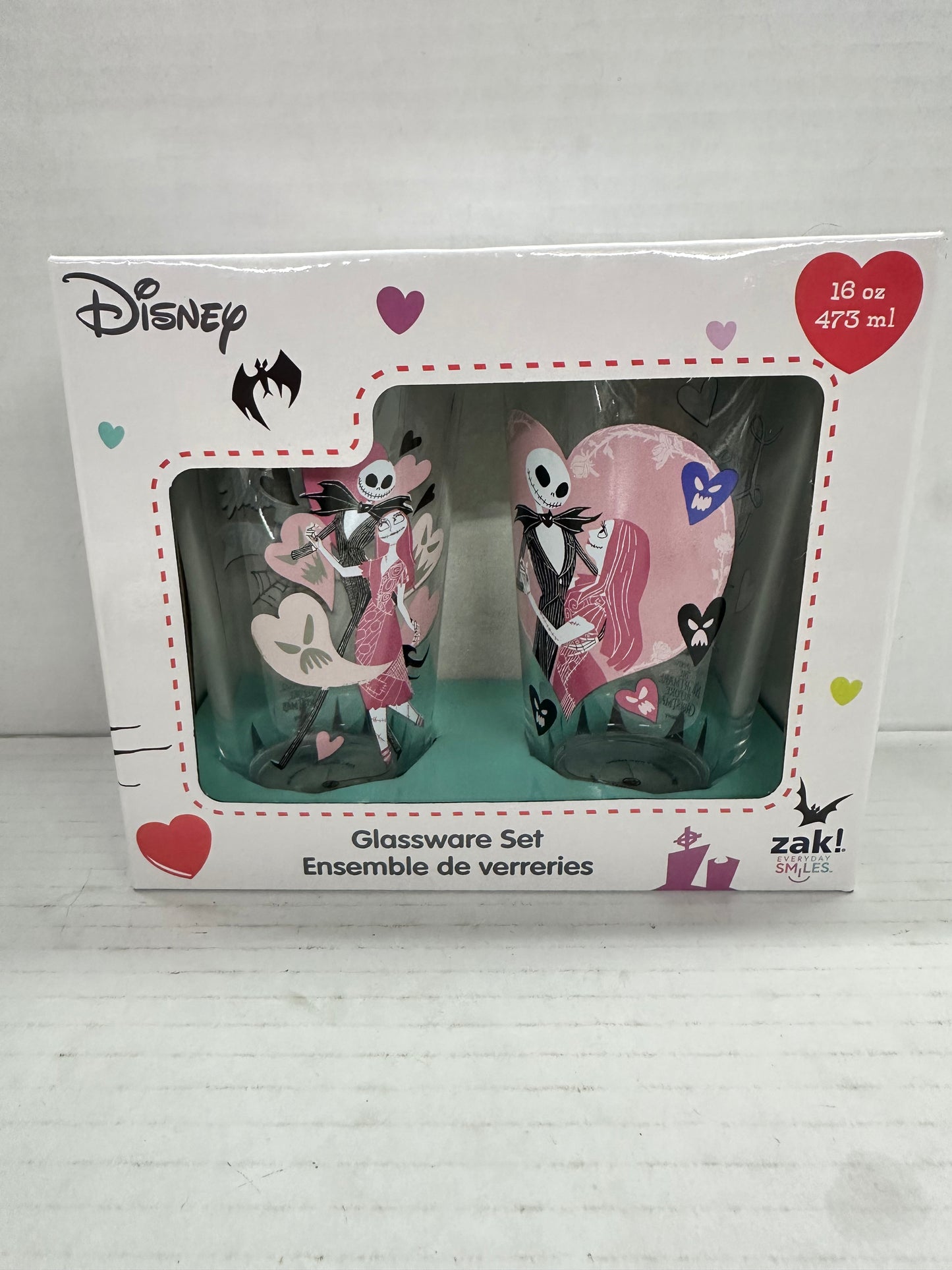 Zak Designs Nightmare before Christmas 2Pk Glass
