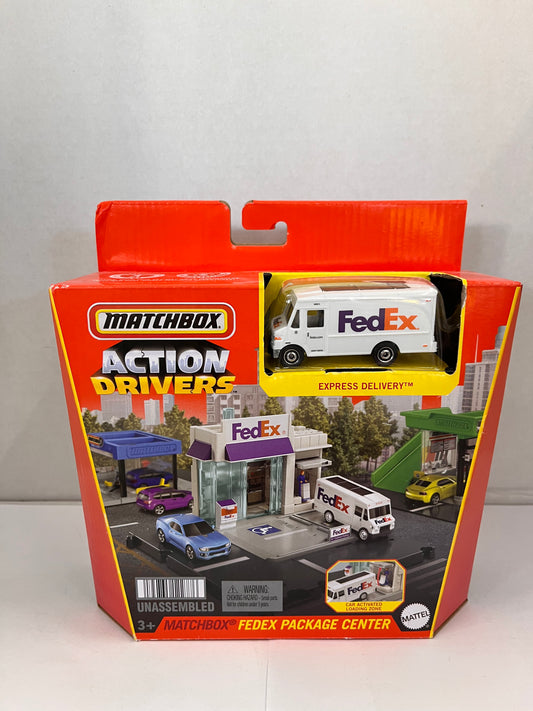 Matchbox Action Driver FedEx Package Center Playset Express Delivery Truck Toy