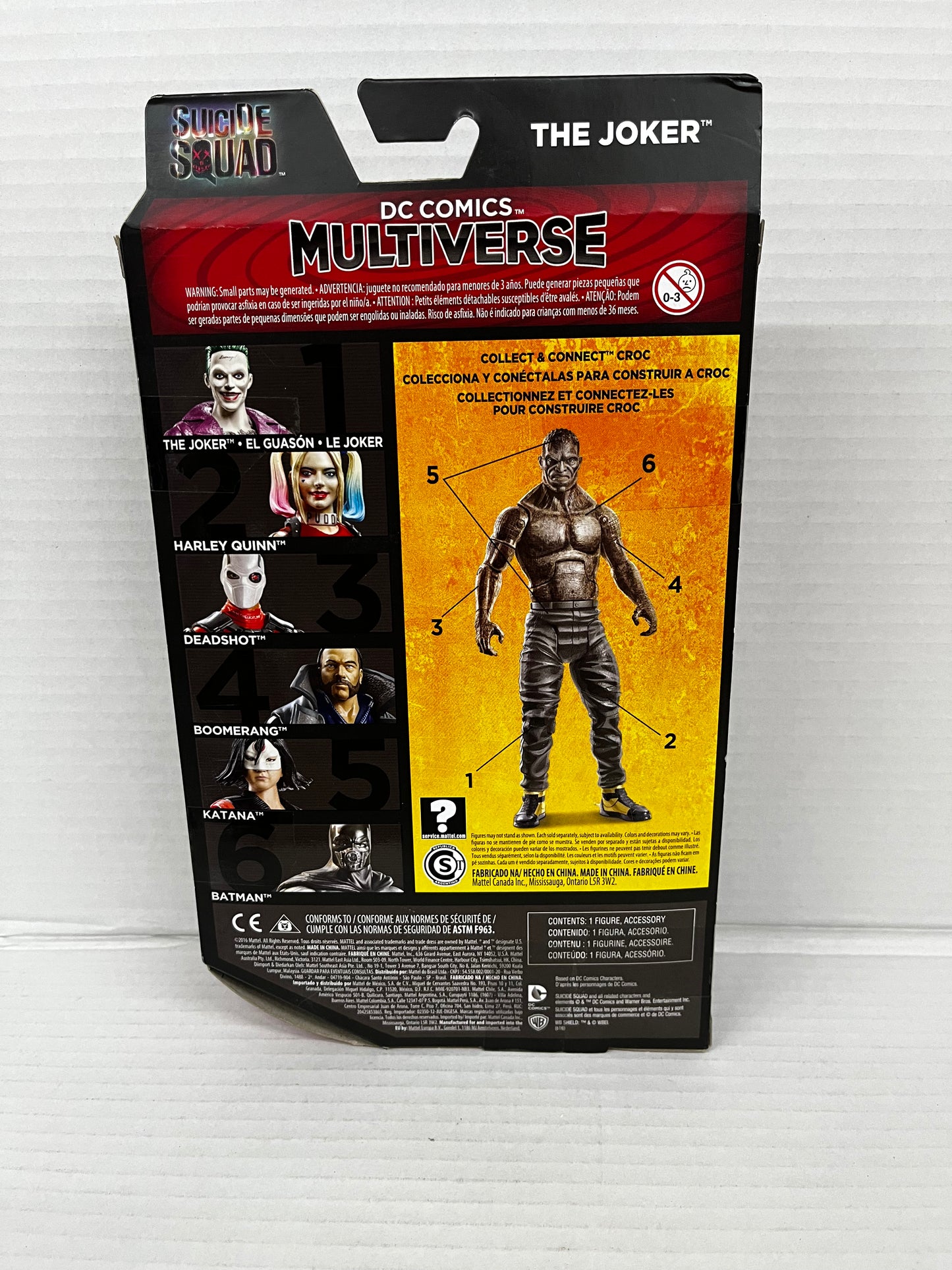 2016 Mattel DC Comics Multiverse Suicide Squad The Joker 6" Figure BAF CROC NIB