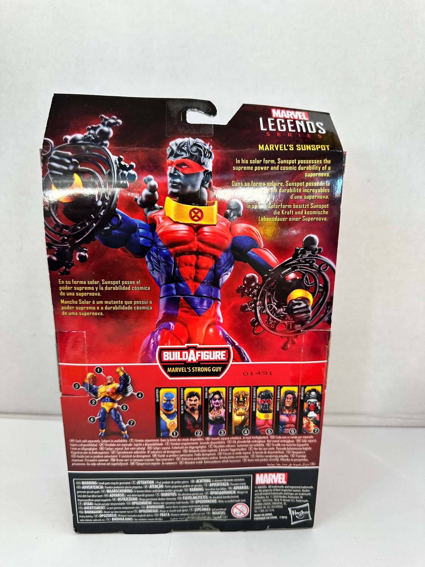 Marvel Legends Sunspot 6" Action Figure X-Men X-Force Strong Guy Wave NEW in Box