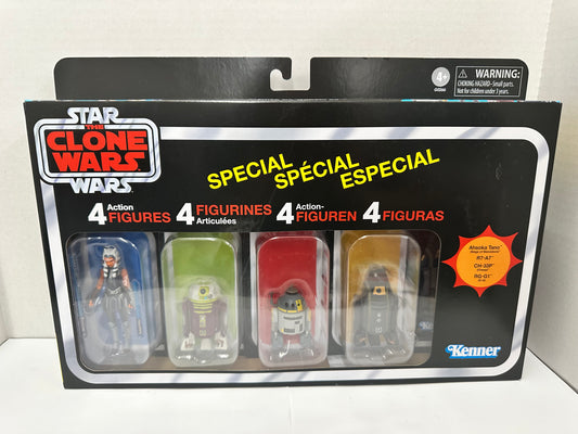 Star Wars Vintage Kenner Collection Escape Order 66 4 Pack Ahsoka Droids New