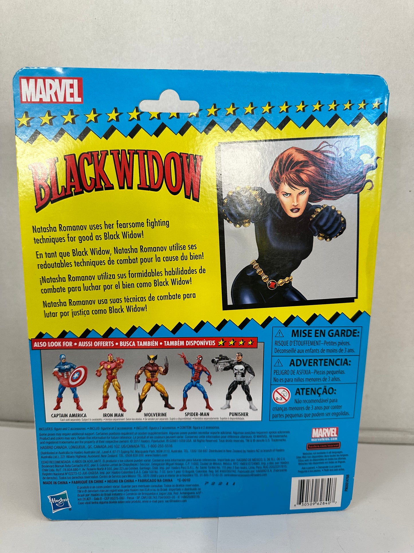 Marvel Legends Super Heroes Vintage 6" Wave 1 Black Widow Hasbro