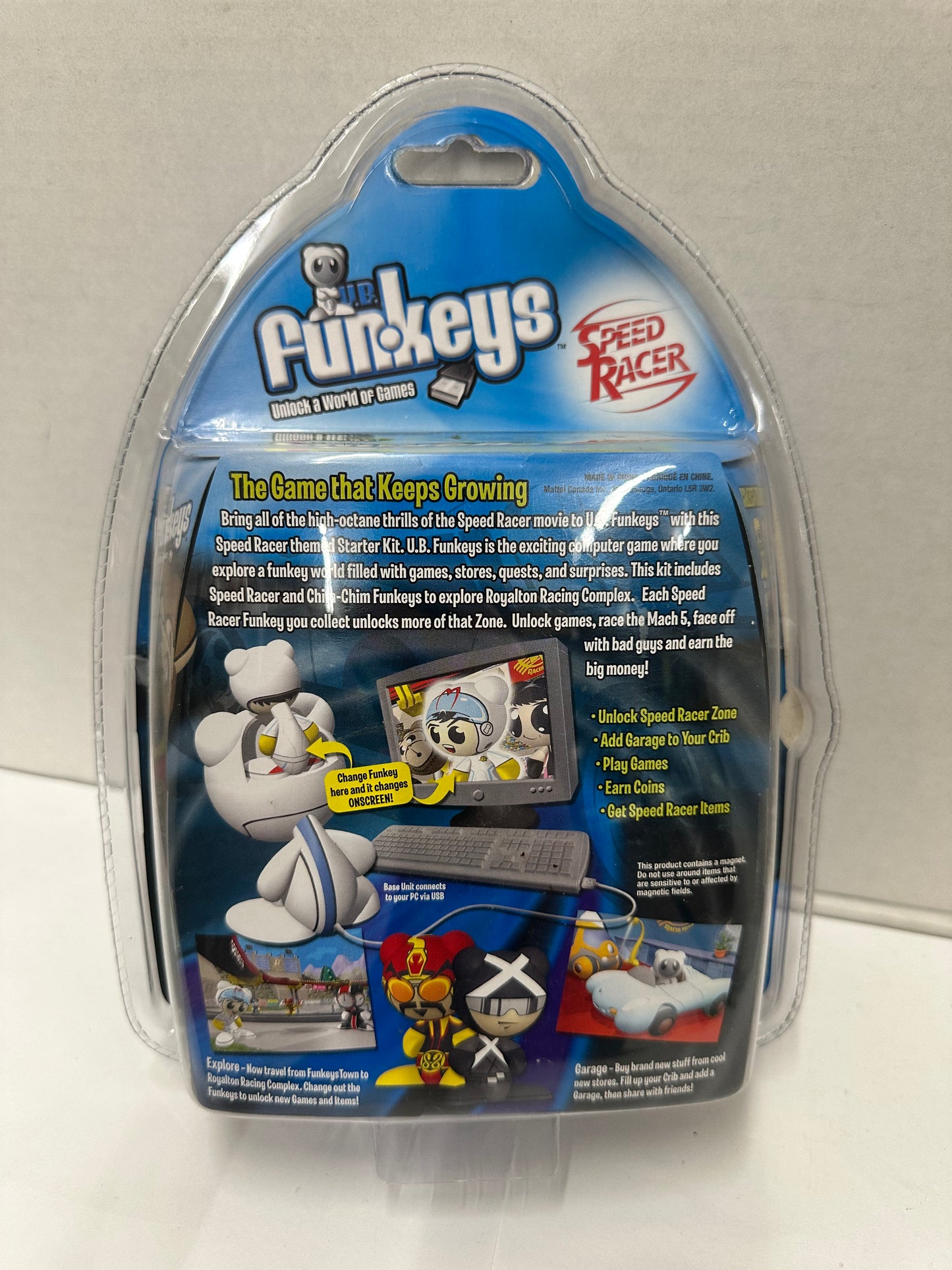UB Funkeys Starter Kit Speed Racer With Chim Chim 2007 Mattel Radica NEW Sealed