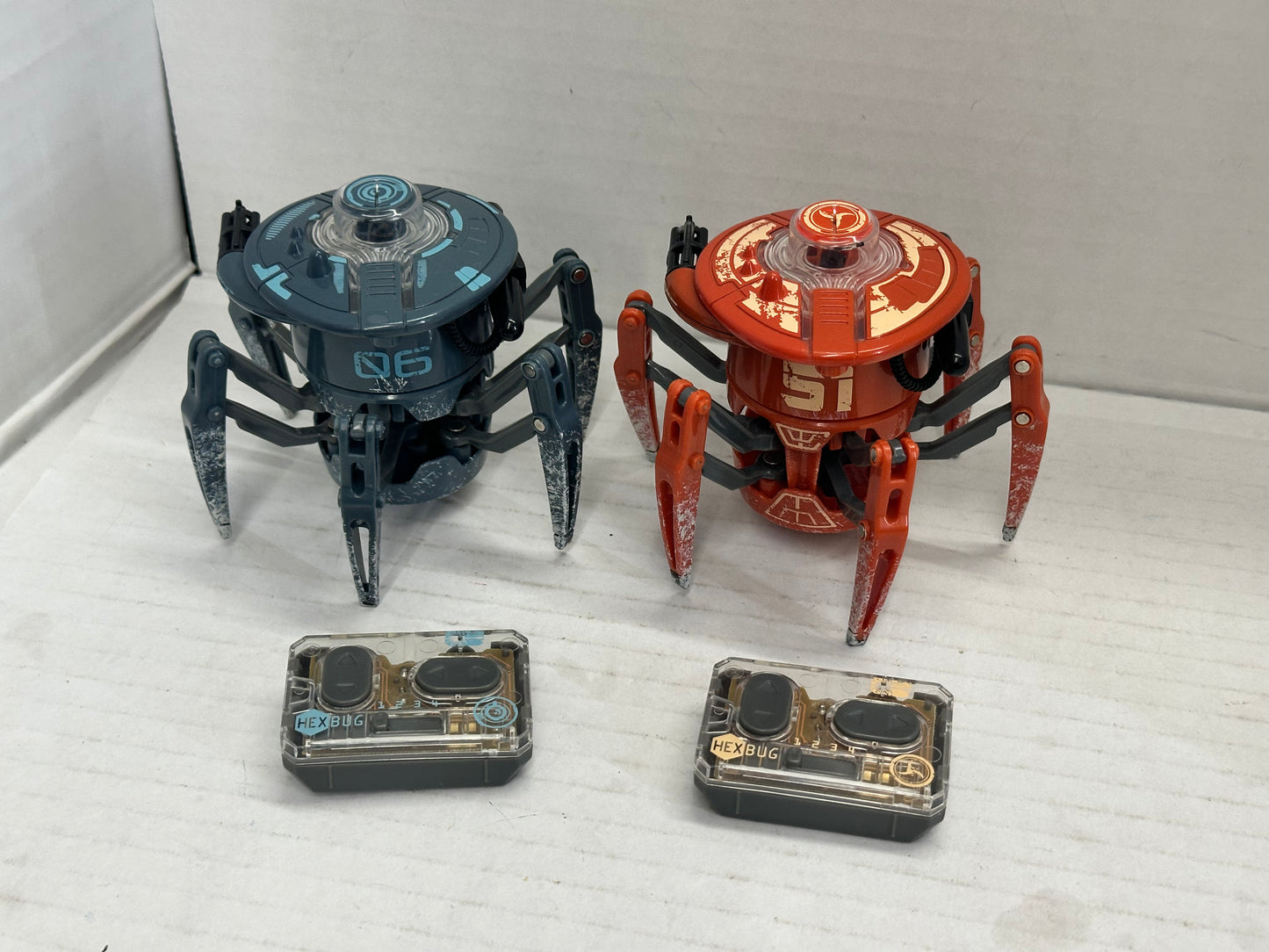 HEXBUG Battle Spider 2.0 Dual Pack Orange Blue Untested - As Is