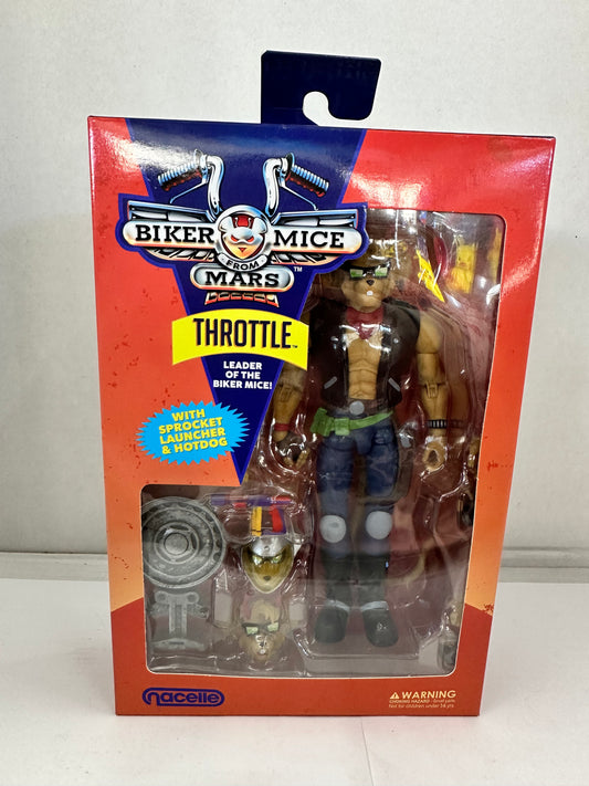 Throttle With Sprocket Launcher & Hotdog – Biker Mice from Mars Action Figure
