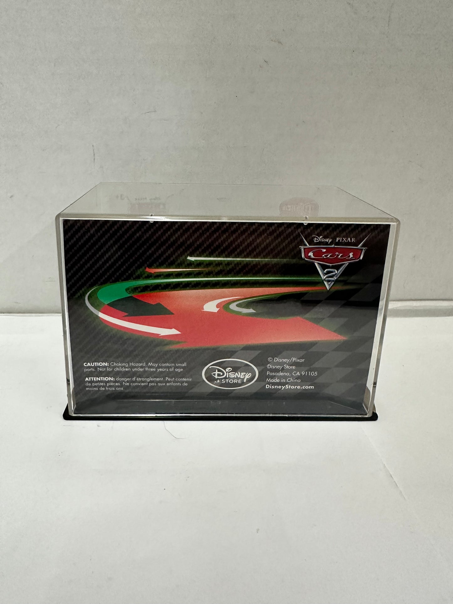 Disney Store Cars 2 Die Cast Acrylic Case Brent Mustangburger