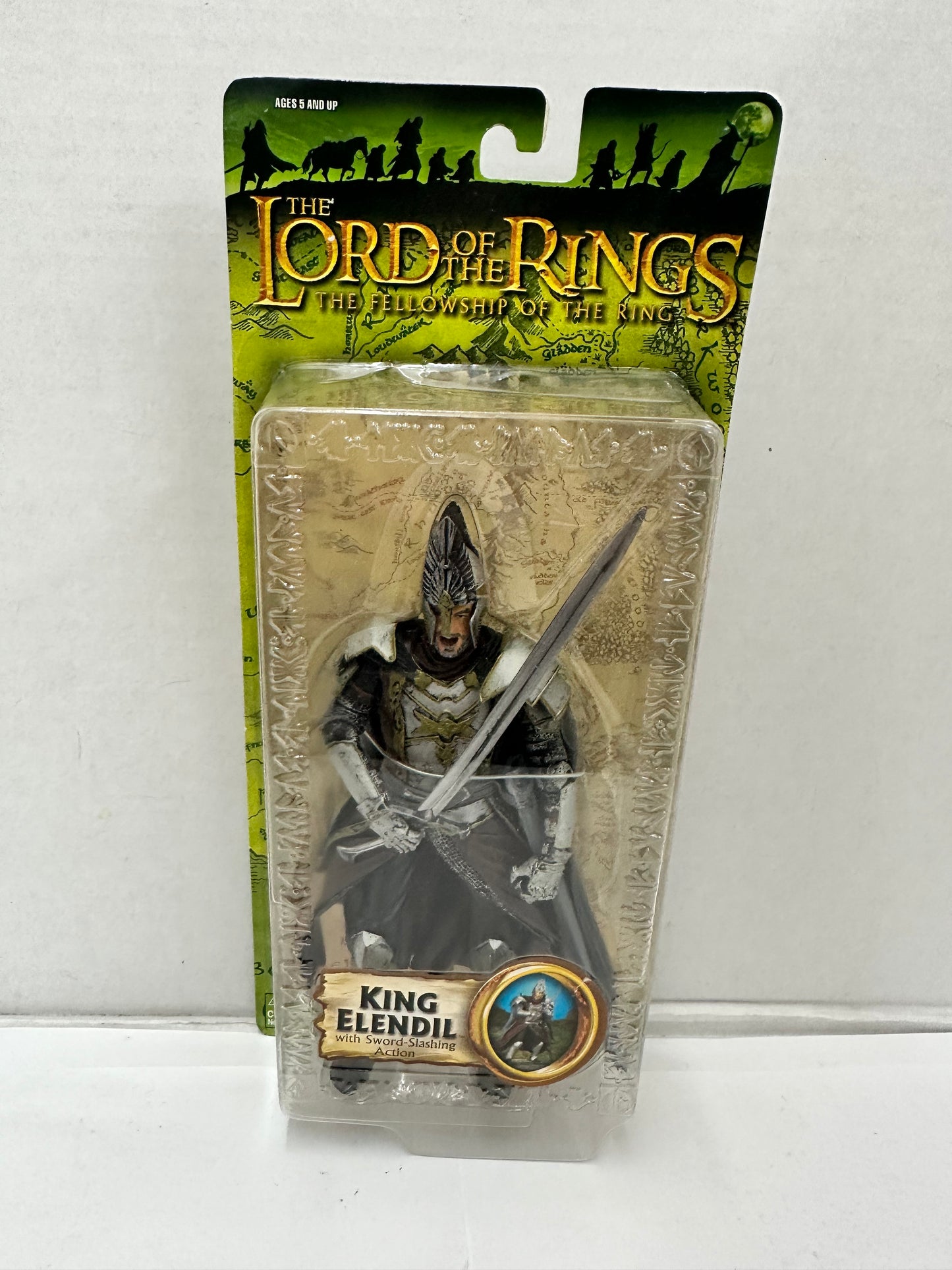Lord of the Rings 2004 KING ELENDIL Fellowship Of The Ring Action Figure